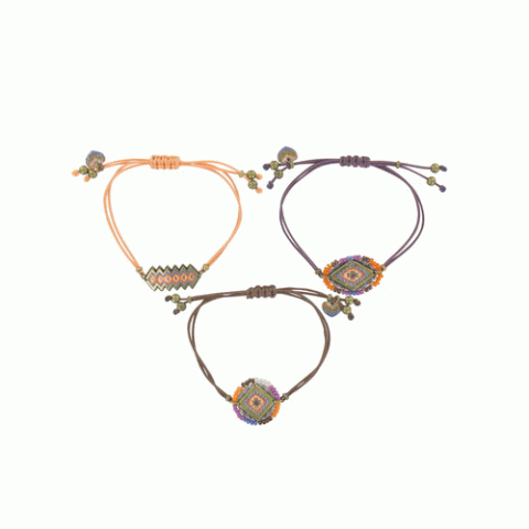 Браслет из агата и нефрита Exotic Tribe 3 bracelets