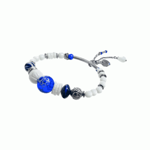 Браслет из содалита, нефрита, кальцита и ракушки CADAQUES 13--60671