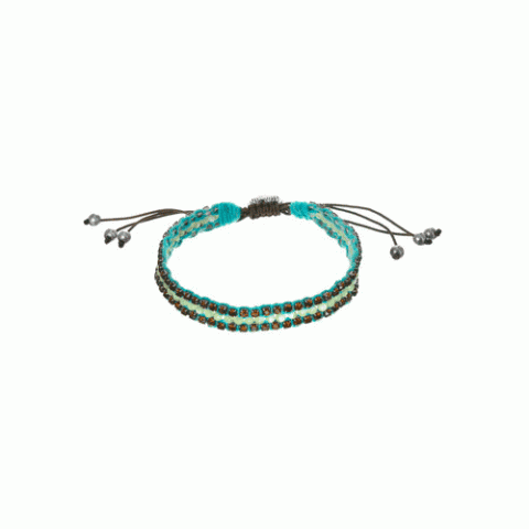 Браслет из амазонита, нефрита, агата, янтаря и коралла ANABELLA 13--60753
