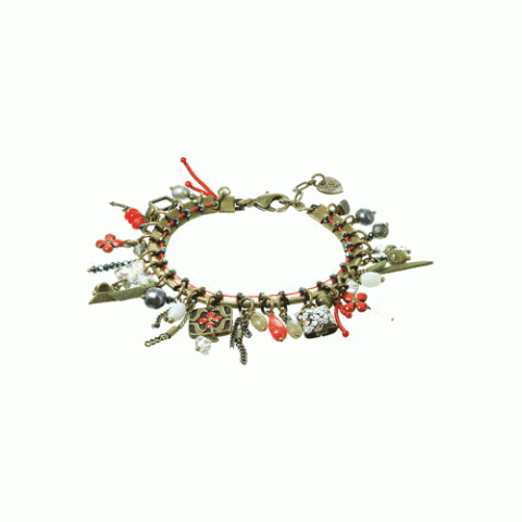 Браслет из лабрадорита, коралла, кварца и унакита MILENA 13--60821