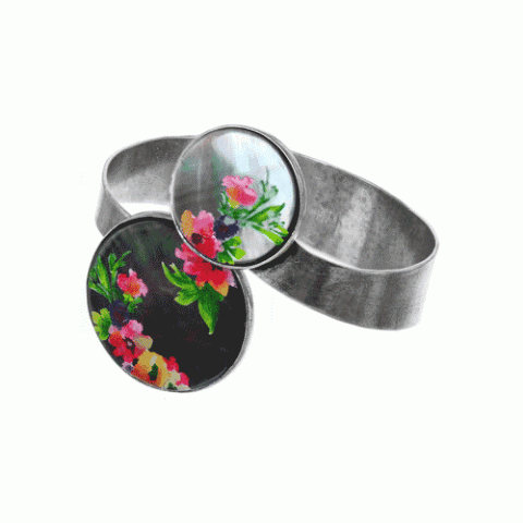 Браслет из ракушки Black Lip и кристаллов Сваровски FLORA 13--60891