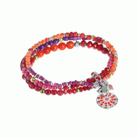 Браслет из коралла, нефрита и Тагуа CORENTINE 13--61097