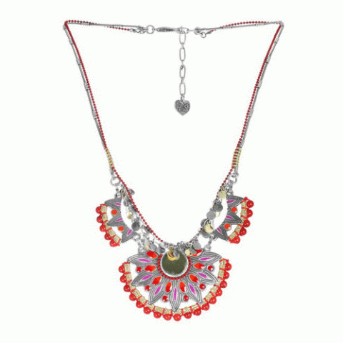 Колье из коралла, нефрита и Тагуа CORENTINE 15--61011