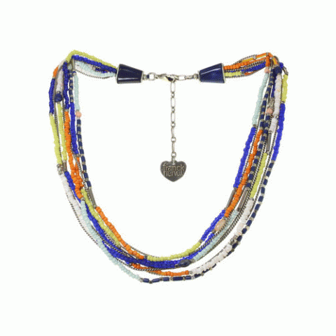 Колье из коралла, говлита, ляписа лазури и Тагуа LILOANE 15--61022