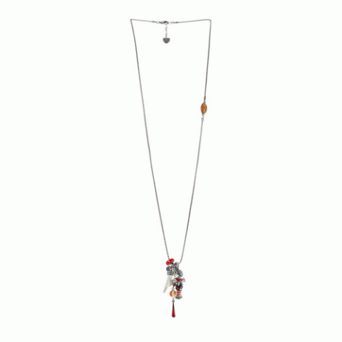 Колье из коралла, сердолика, яшмы и лавы MARABOUT 15--61112