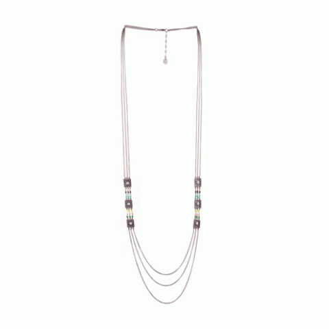 Колье из авантюрина, перламутра, коралла и говлита BETSY 15--61183