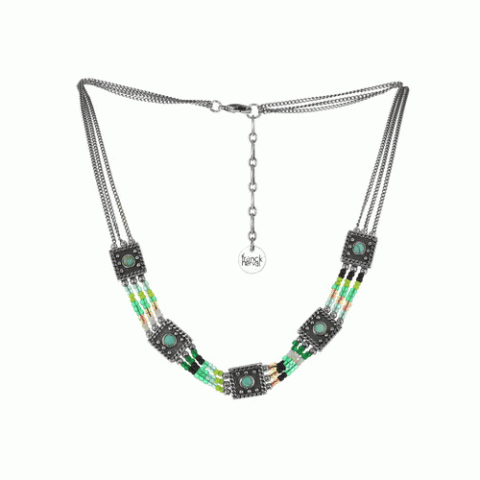Колье из авантюрина, перламутра, коралла и говлита BETSY 15--61184