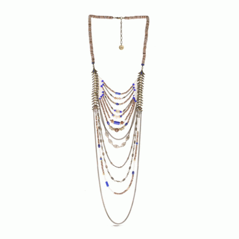 Колье из жемчуга, лазурита, лунного камня и Swarovski JOANA 15--61230