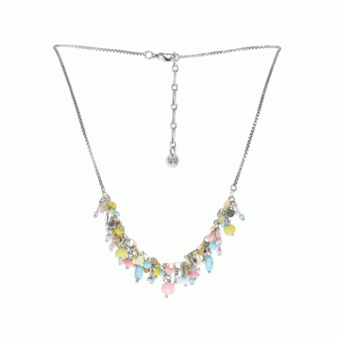 Колье из ангелита, коралла, нефрита и раковины FLORIDA 15-61340