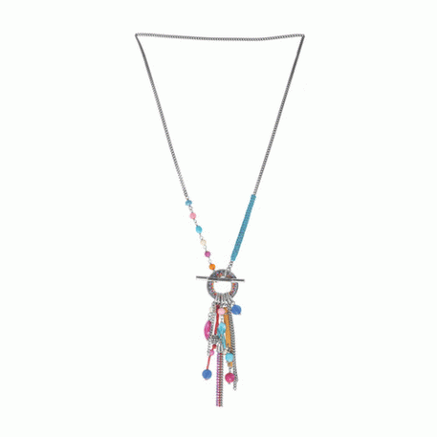 Колье из агата, сердолика, коралла, нефрита и говлита RITA 15-61366