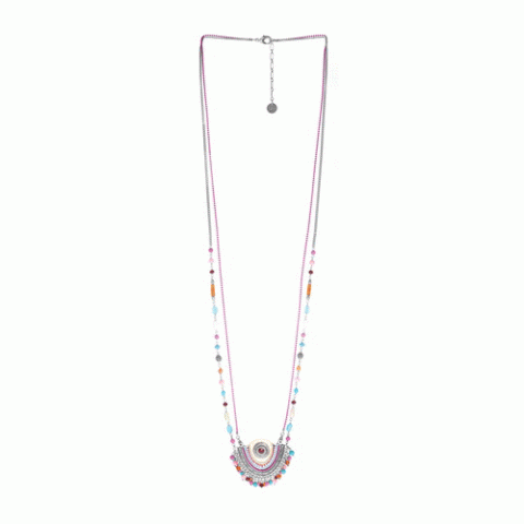 Колье из агата, сердолика, коралла, нефрита и говлита RITA 15-61367