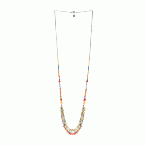 Колье из агата, коралла, перламутра и ляписа лазури ORLANE 15-61381