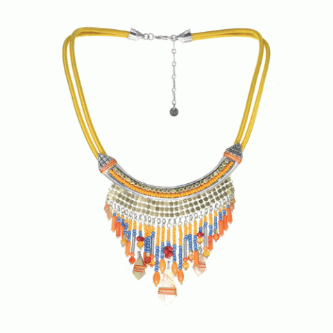 Колье из агата, коралла, перламутра и ляписа лазури ORLANE 15-61385