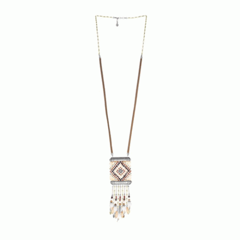 Колье из коралла, говлита, яшмы, нефрита, змеевика и Swarovski CARLOTA 15-61452
