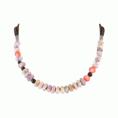 Колье из коралла и аметиста WILD LADY simple necklace 