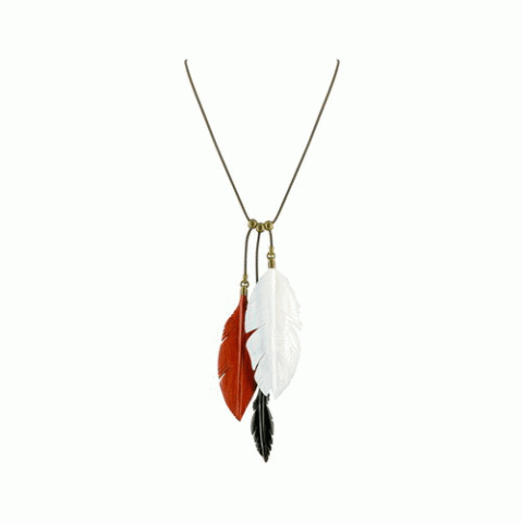 Колье из сибукао и эбенового дерева BIRDY short necklace 