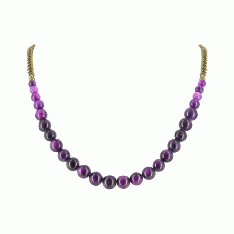 Колье из морской раковины MISS SIXTIES simple necklace aubergine