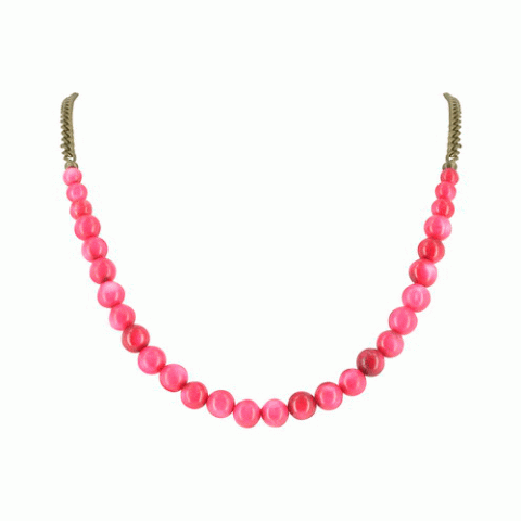 Колье из морской раковины MISS SIXTIES simple necklace fuschia 