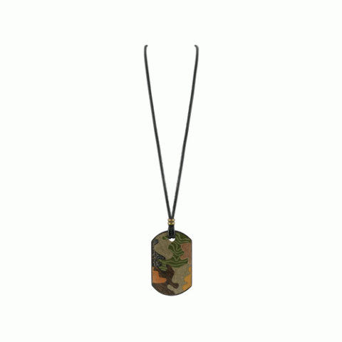 Колье из розового, эбенового и тигрового дерева Camouflage 15--21603