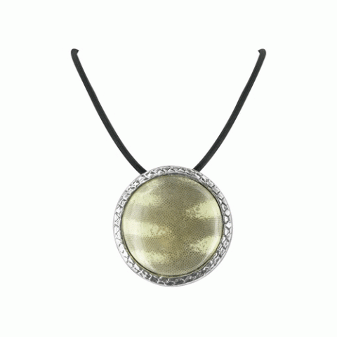 Колье из змеиной кожи Manasa gray pendant 