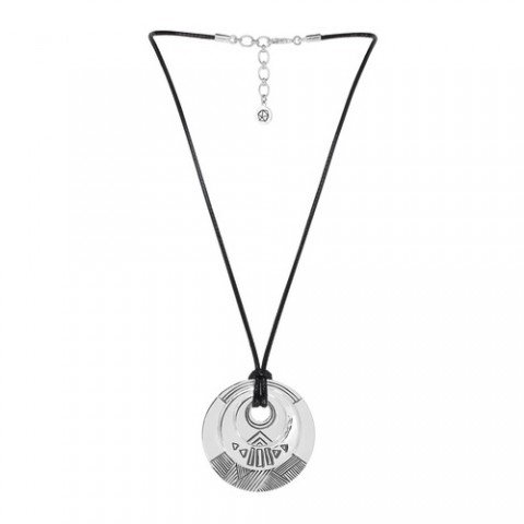Колье TAARNA disc pendant M / black 15-28511B