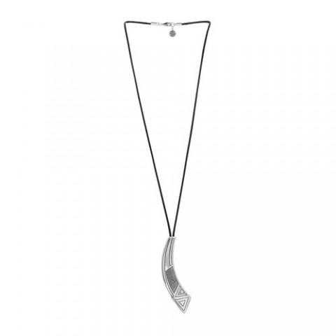 Колье TAARNA long thin necklace / black 15-28515B