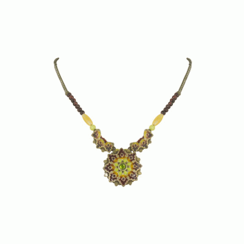Колье из граната и яшмы 1001 NUITS 3 elements necklace