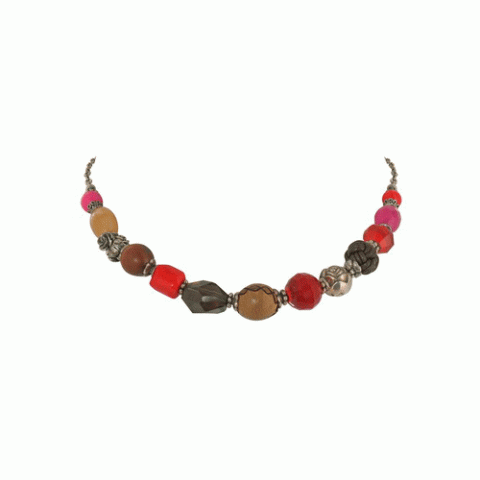 Колье из коралла, перламутра и кварца SENORITA simple necklace