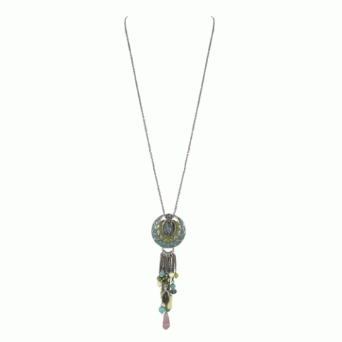 Колье из нефрита и аметиста ALINOE long necklace