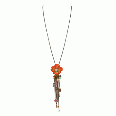 Колье из розового перламутра и авантюрина CAPUCINE  long necklace