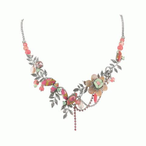 Колье из перламутра и коралла JARDIN ANGLAIS