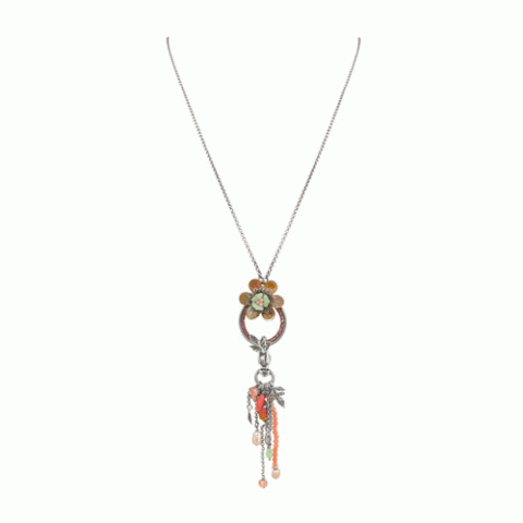 Колье из перламутра и коралла JARDIN ANGLAIS  2 in 1 long necklace
