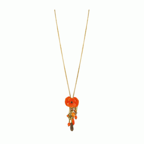 Колье из розового перламутра и коралла COLCHIC