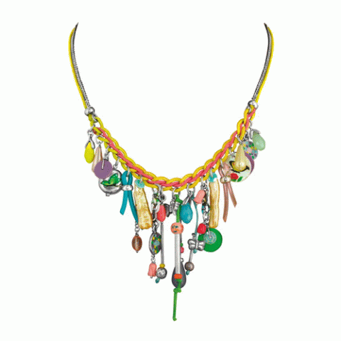 Колье из речного жемчуга и коралла ENVOLEE multidangles necklace