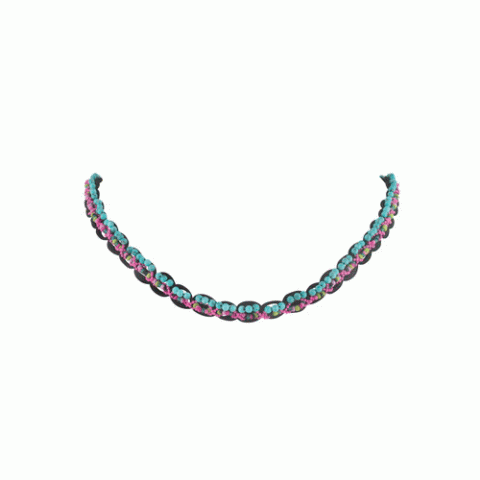 Колье из аметиста и малахита Liberty Chere braided