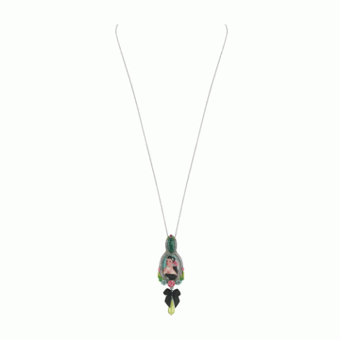 Колье из аметиста и малахита Liberty Chere medallion