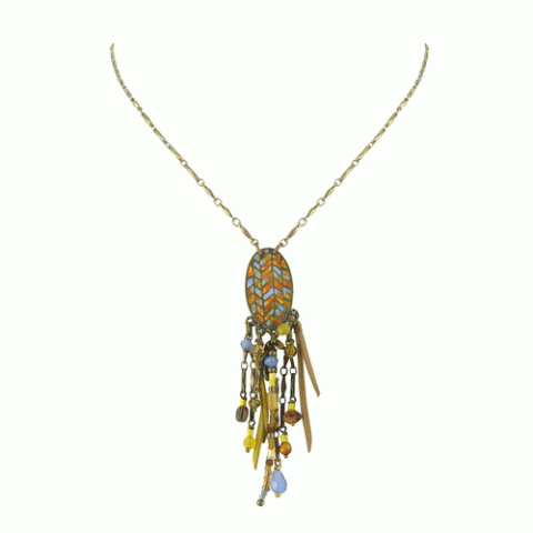 Колье из тигрового глаза и джаспера Salonga  neckl