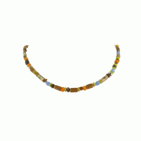 Колье из тигрового глаза и джаспера Salonga thin