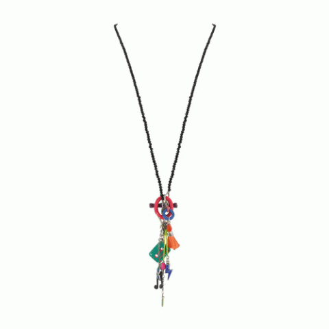 Колье из оникса и нефрита Let's Dance 2 in 1 necklace