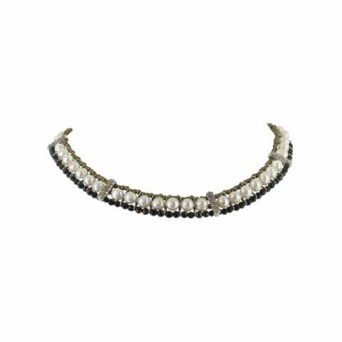 Колье из агата и перламутра Charleston choker