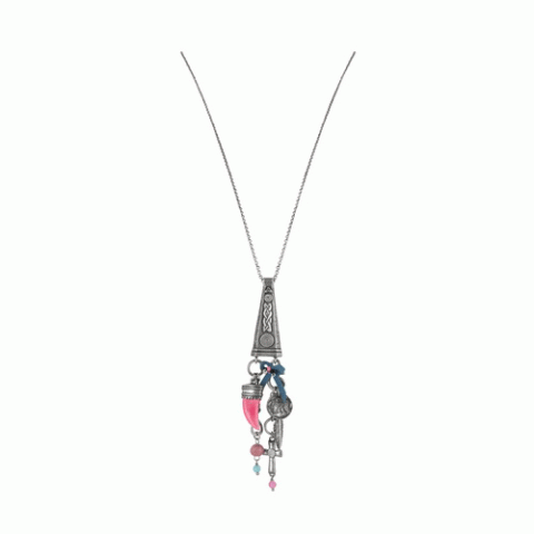 Колье из аметиста и халцедона Fetiches