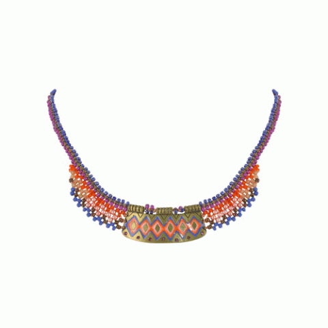 Колье из агата и нефрита Exotic Tribe simple 