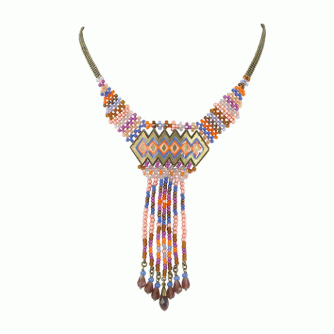 Колье из агата и нефрита Exotic Tribe 7 dangles