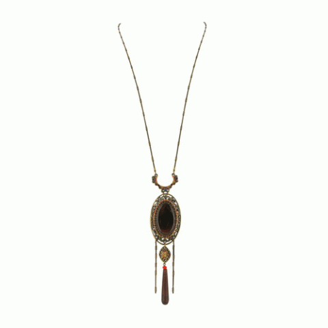 Колье из коралла и ляписа Mouneissa long