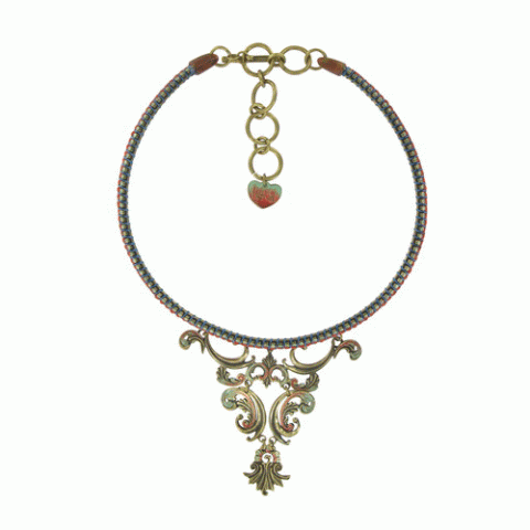 Колье из коралла и рога Acanthe tork