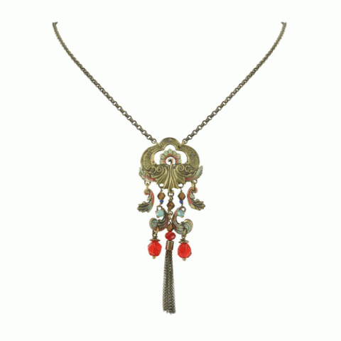 Колье из коралла и рога Acanthe necklace 
