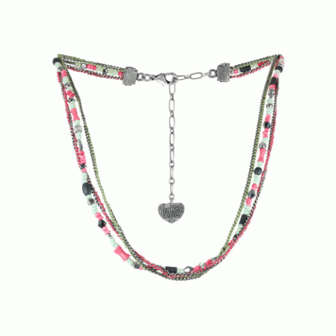 Колье из жемчуга, лабрадорита, коралла и кварца CALISTA 15--60922