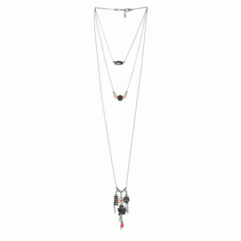 Колье из жемчуга, лабрадорита, коралла и кварца CALISTA 15--60923