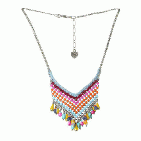 Колье из говлита, содалита и ракушки TITA LOCA 15--60994