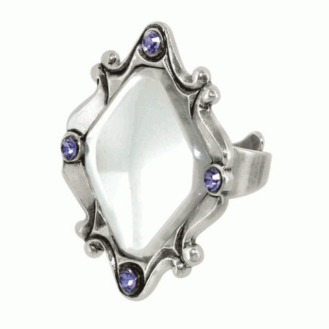 Кольцо из гематита, халцедона, горного хрусталя и аметиста AURORE BOREALE 19--1051M